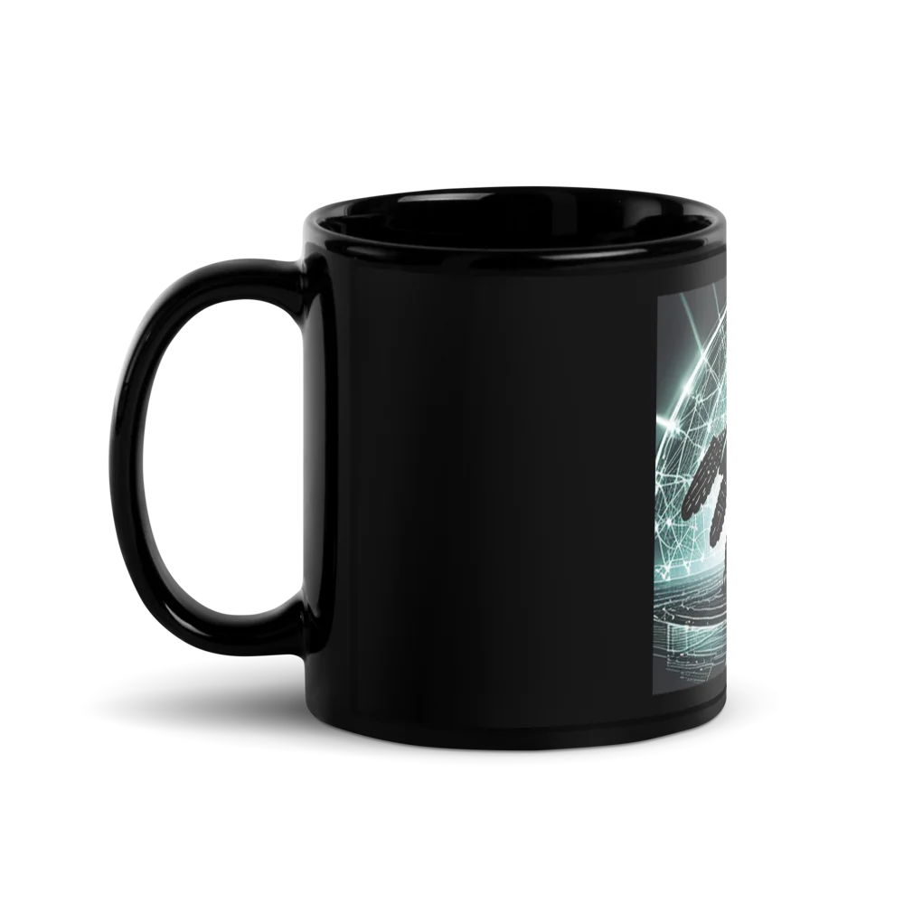 Robot Turtle Black Mug